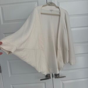 Oversized fleece shrug cardigan- cream color- size XS/S